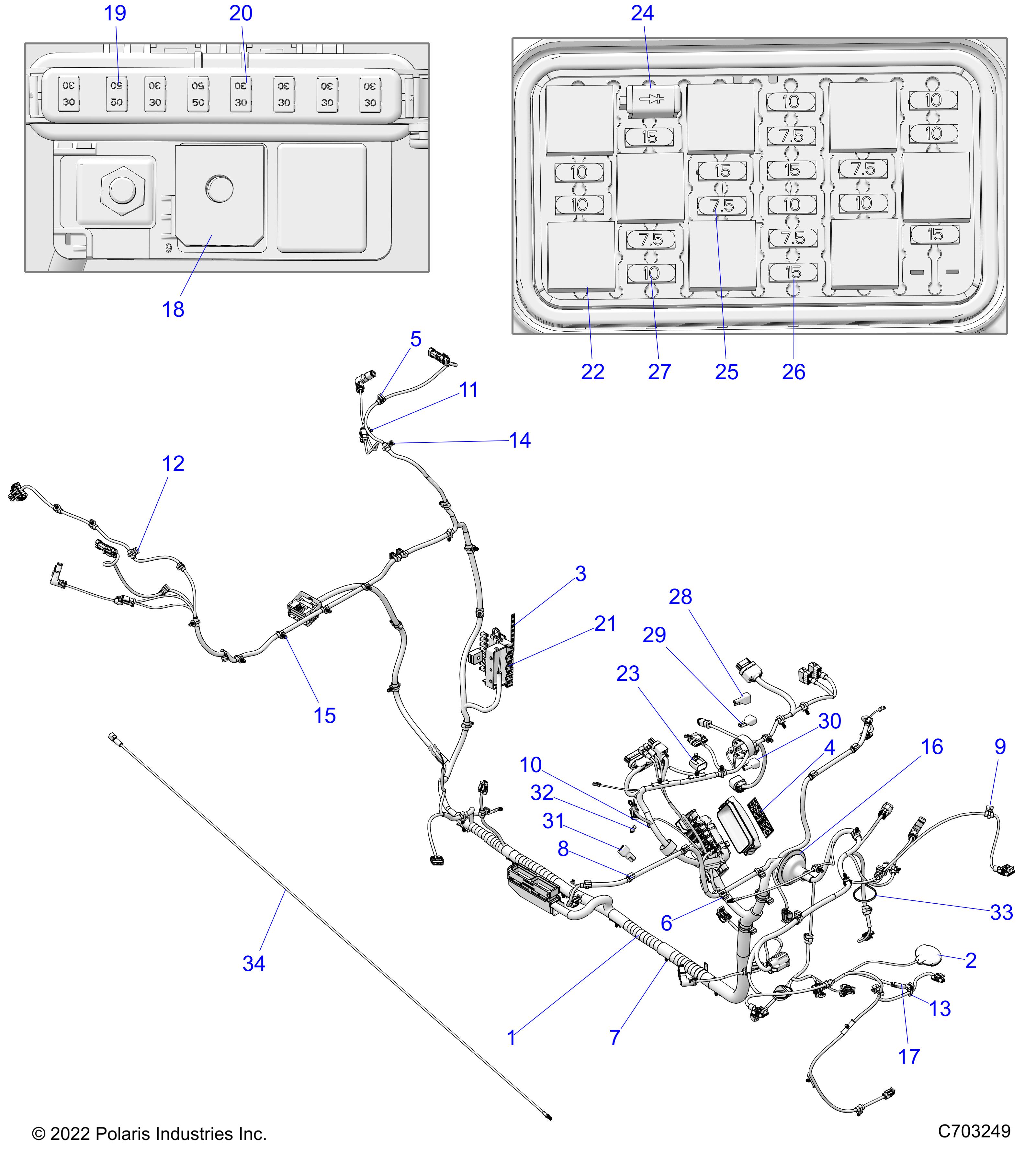 ELECTRICAL, WIRE HARNESS, CHASSIS - Z23RGD2KAJ/AK/BJ/BK  (C703249)