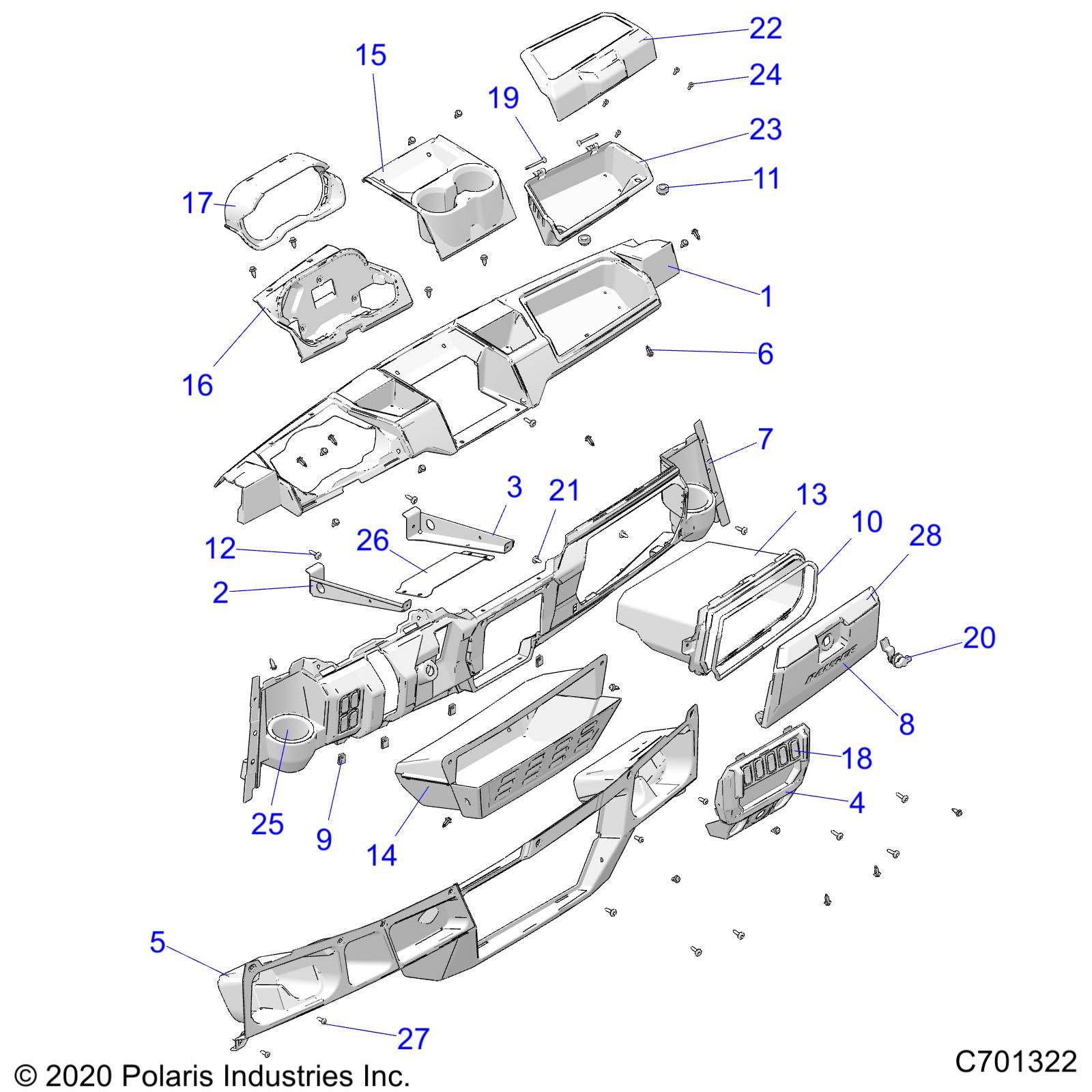 BODY, DASH - R21RRH99AC/BC (C701322)