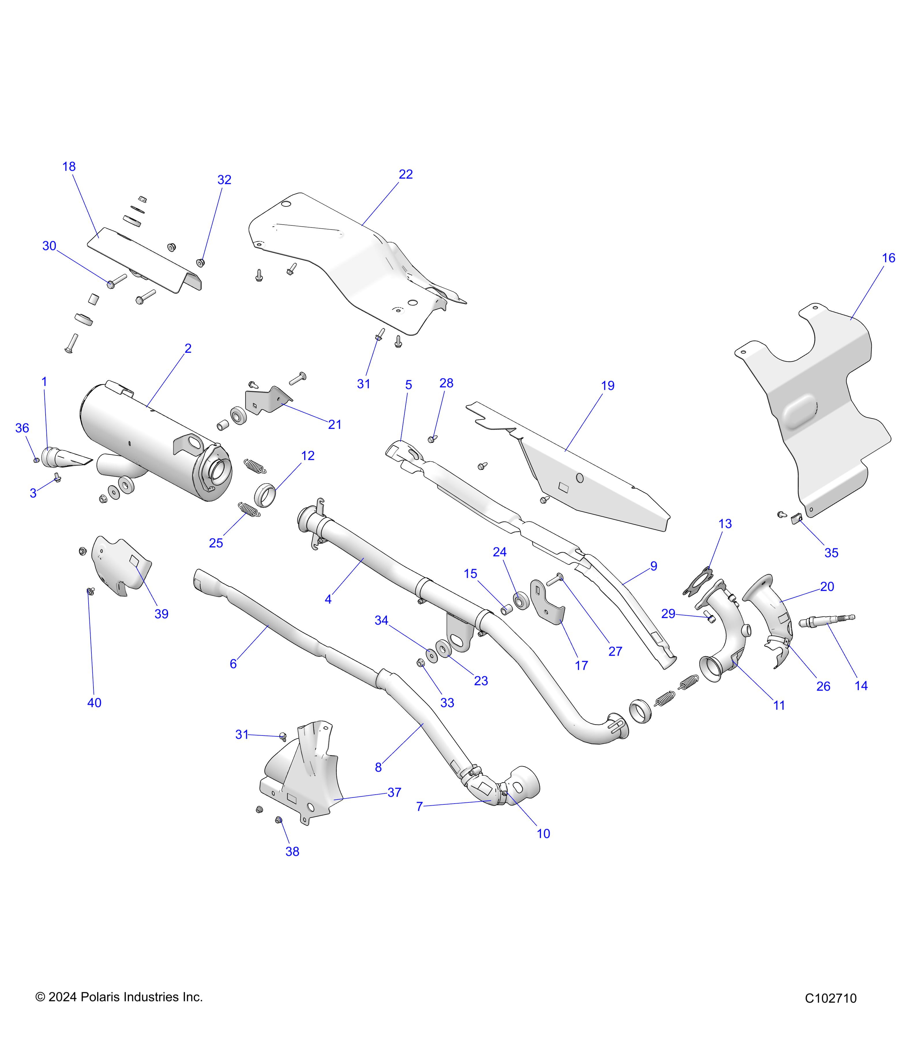 ENGINE, EXHAUST - A25SEK57A4 (C102710)