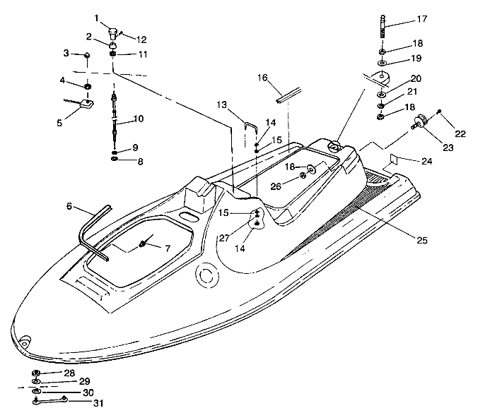 HULL and BODY ASSEMBLY SLT 750 B944170 (4925942594002A)