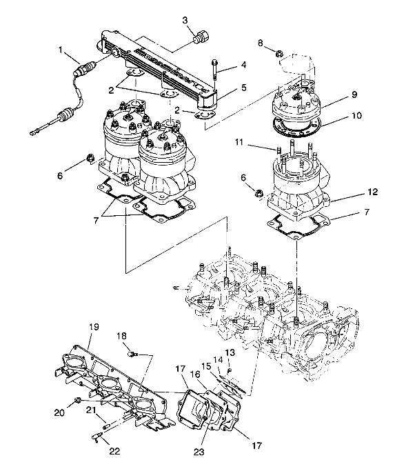 CYLINDER and MANIFOLD SLT 750 B944170 (4925942594024A)