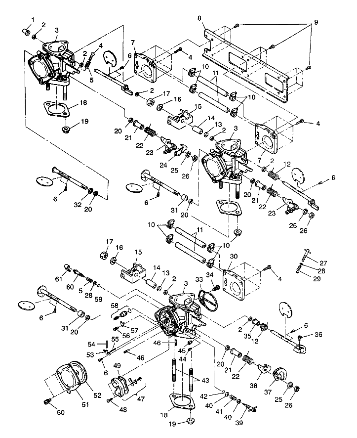 CARBURETOR ASSEMBLY SLT 750 B944170 (4925942594027A)