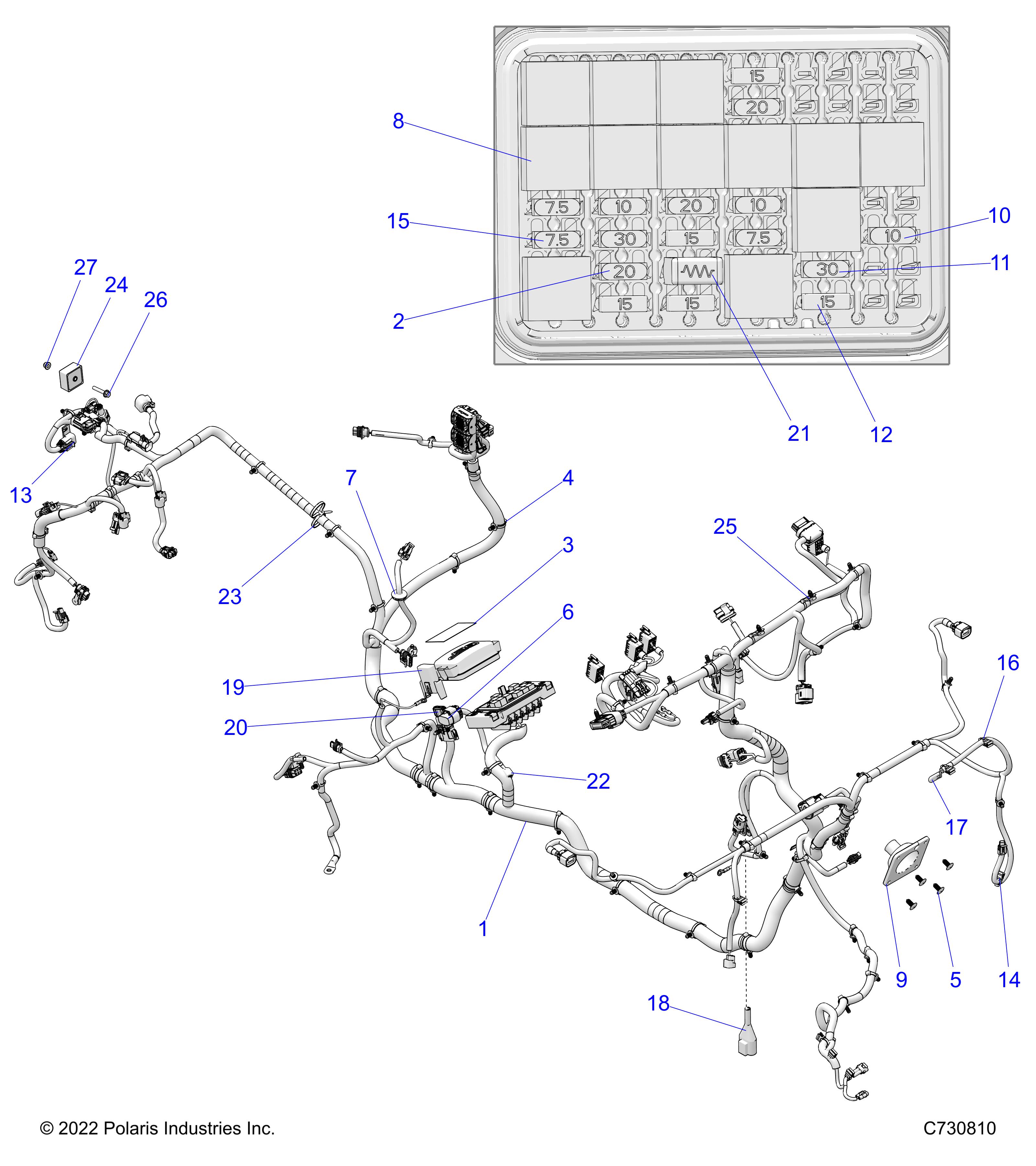 ELECTRICAL, WIRE HARNESS - (R23RRY99/RR199A9/AJ/AK/AX/B9/BJ/BK/BX) (C730810)