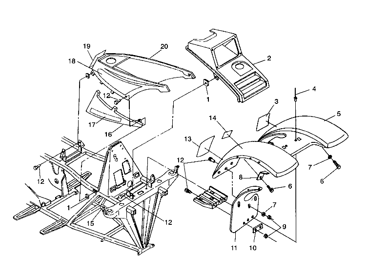 FRONT CAB ASSEMBLY Sportsman 4X4 / W938039 (4926382638001A)