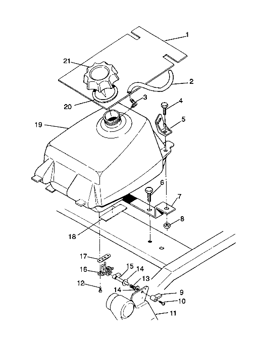 FUEL TANK ASSEMBLY Sportsman 4X4 / W938039 (4926382638007A)