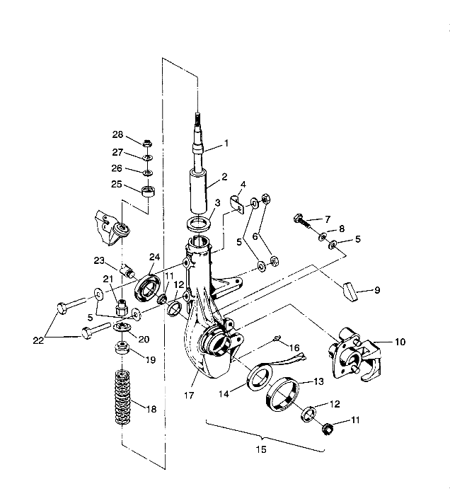 FRONT STRUT ASSEMBLY Sportsman 4X4 / W938039 (4926382638014A)