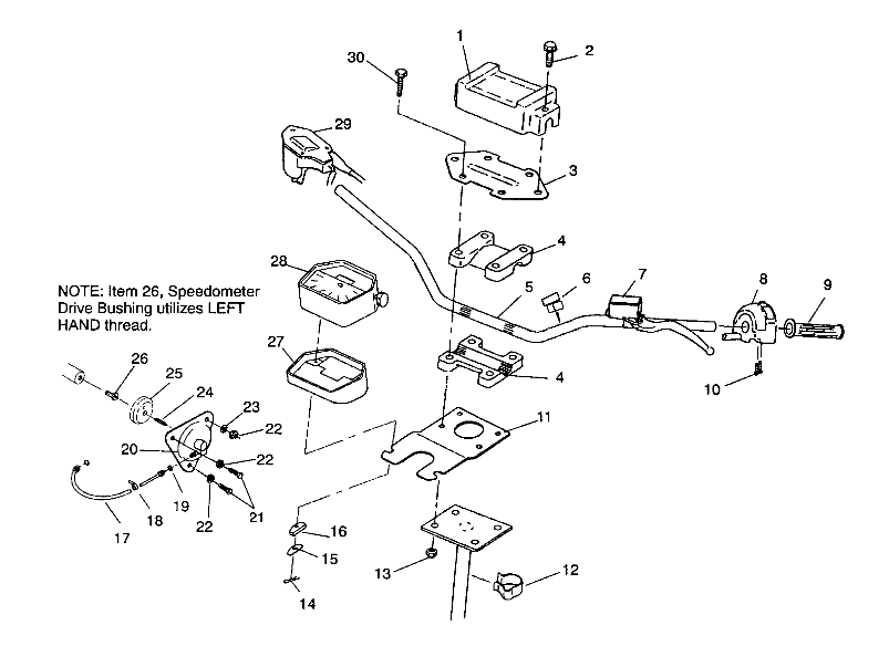 STEERING - HANDLEBAR Sportsman 4X4 / W938039 (4926382638017A)