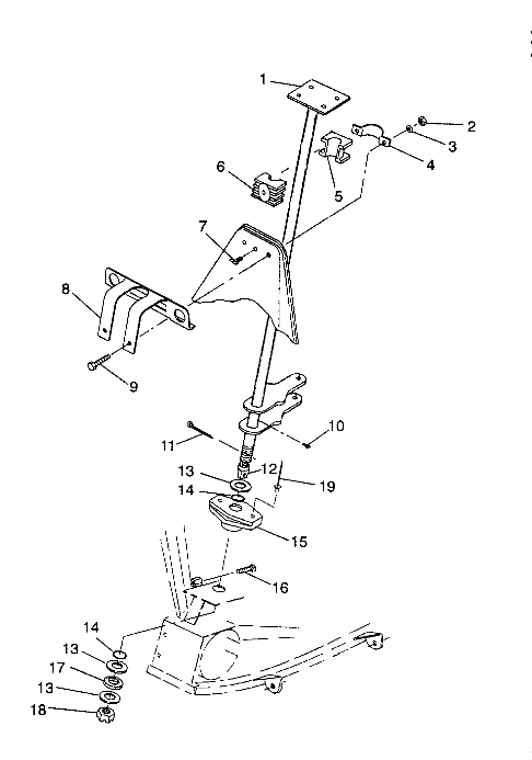 STEERING POST ASSEMBLY Sportsman 4X4 / W938039 (4926382638018A)