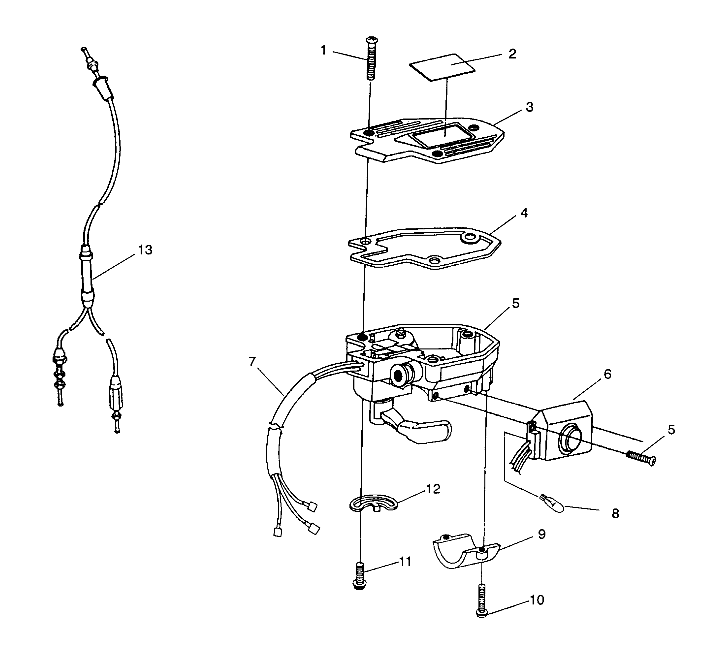 CONTROLS - THROTTLE ASM./CABLE Sportsman 4X4 / W938039 (4926382638020A)