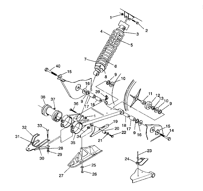 SWING ARM/SHOCK MOUNTING Sportsman 4X4 / W938039 (4926382638023A)