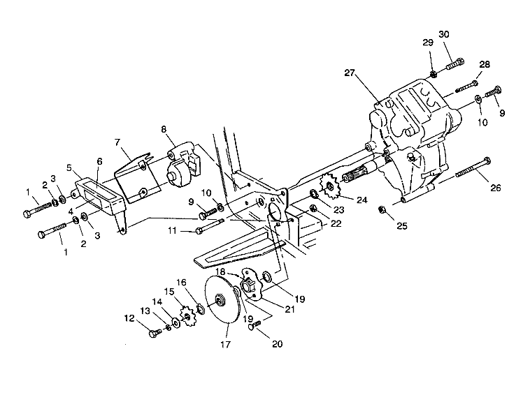 GEARCASE/BRAKE MOUNTING Sportsman 4X4 / W938039 (4926382638027A)