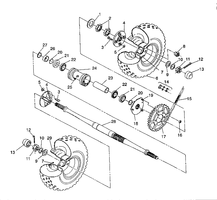 REAR WHEEL DRIVE ASSEMBLY Sportsman 4X4 / W938039 (4926382638030A)