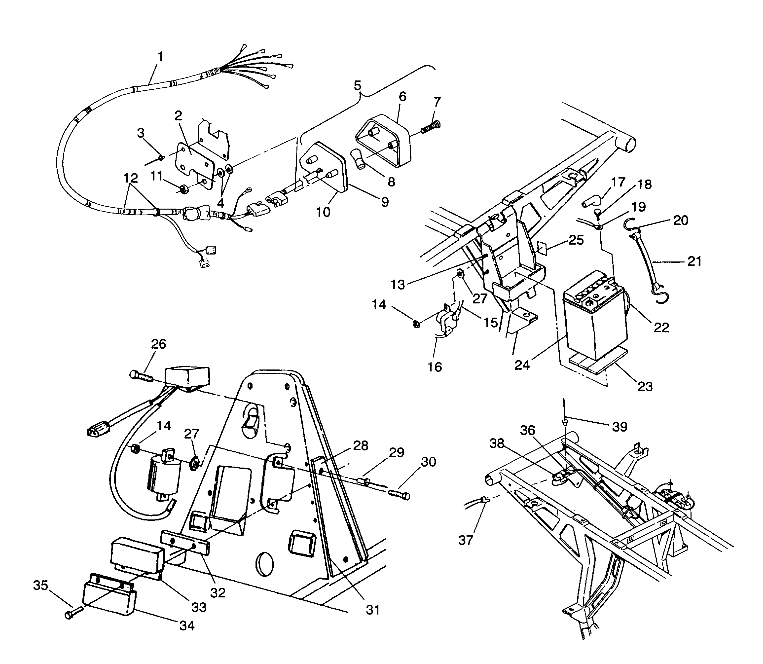 ELECTRICAL/TAILLIGHT ASSEMBLY Sportsman 4X4 / W938039 (4926382638032A)