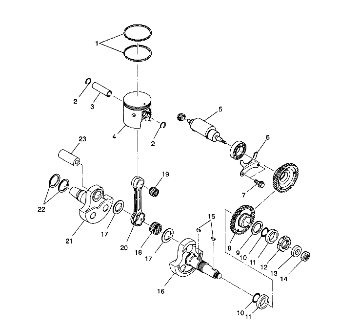 PISTON and CRANKSHAFT Sportsman 4X4 / W938039 (4926382638037A)