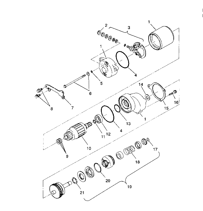 STARTING MOTOR Sportsman 4X4 / W938039 (4926382638042A)