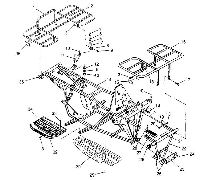 BUMPER/RACK MOUNTING 2x4 300 W947530 (4926742674A007)