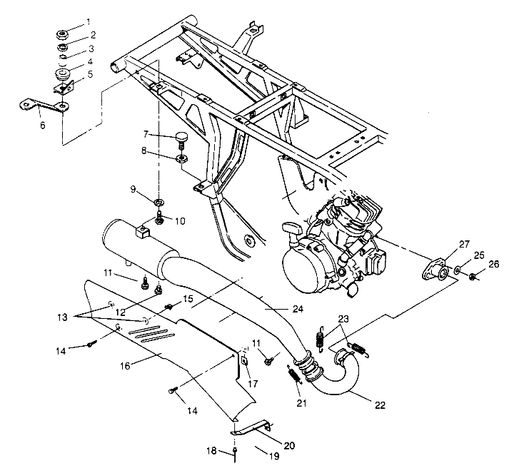 EXHAUST SYSTEM 2x4 300 W947530 (4926742674A009)