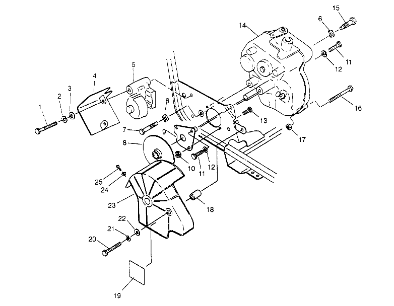 GEARCASE/BRAKE MOUNTING 2x4 300 W947530 (4926742674B013)