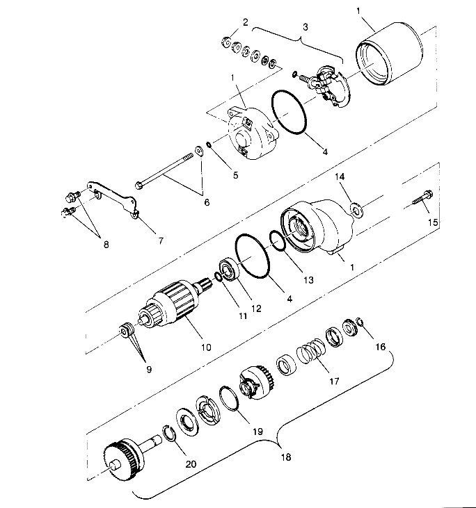 STARTING MOTOR 2x4 300 W947530 (4926742674C013)