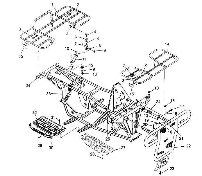 BUMPER/RACK MOUNTING 2x4 400L W947540 (4926752675A007)