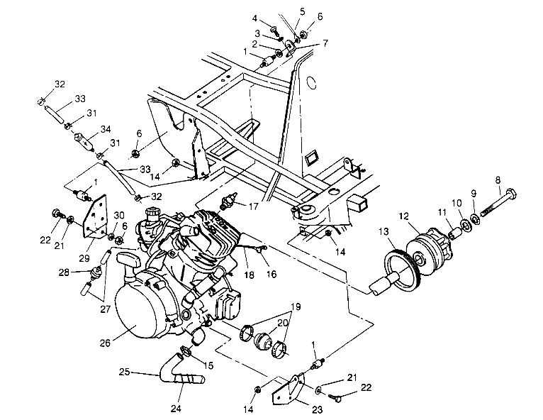 ENGINE MOUNTING 2x4 400L W947540 (4926752675A008)