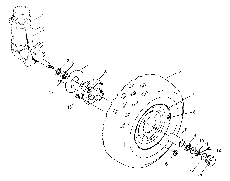 FRONT WHEEL ASSEMBLY 2x4 400L W947540 (4926752675B002)