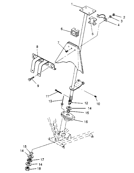 STEERING POST ASSEMBLY 2x4 400L W947540 (4926752675B005)