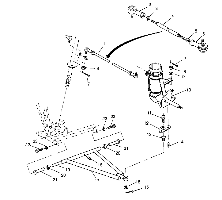 STEERING/A-ARM ASSEMBLY 2x4 400L W947540 (4926752675B006)