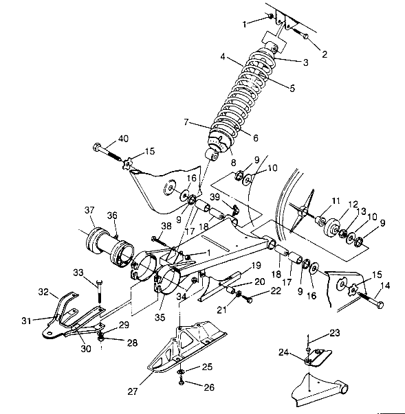 SWING ARM/SHOCK MOUNTING 2x4 400L W947540 (4926752675B009)