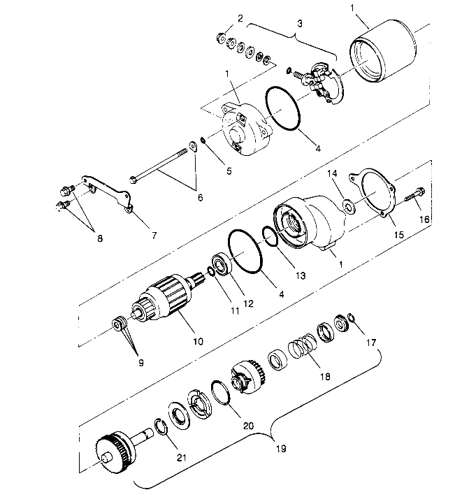 STARTING MOTOR 2x4 400L W947540 (4926752675C014)