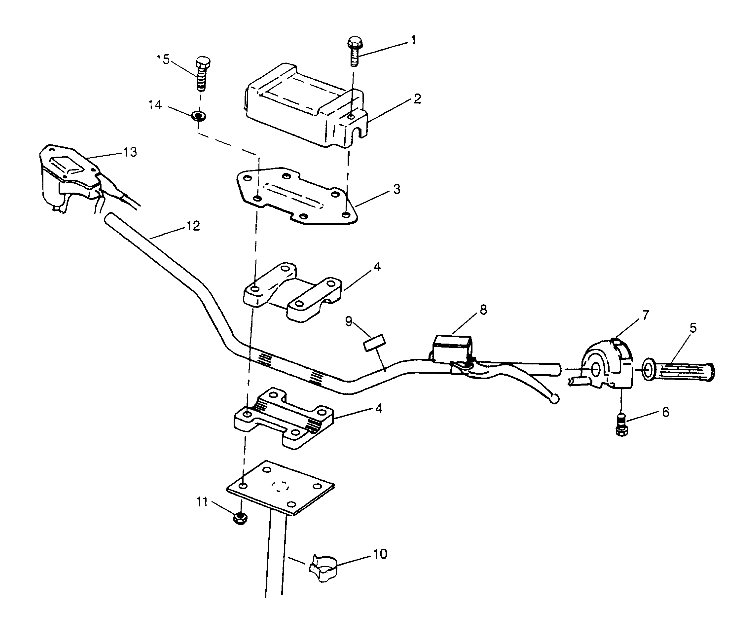 STEERING - HANDLEBAR 4x4 300 W948130 (4926762676B007)