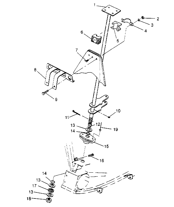 STEERING POST ASSEMBLY 4x4 300 W948130 (4926762676B008)