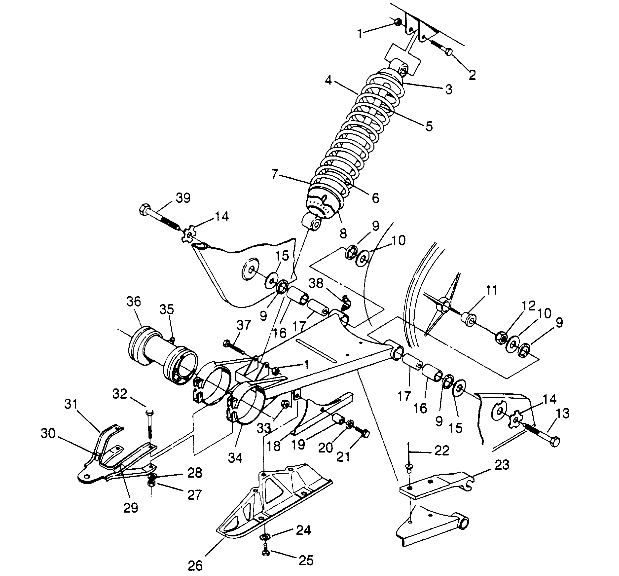 SWING ARM/SHOCK MOUNTING 4x4 300 W948130 (4926762676B013)