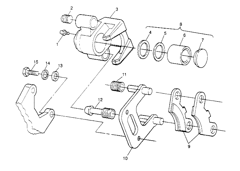 FRONT BRAKE ASSEMBLY  4X4 400L W948140 (4926772677B006)