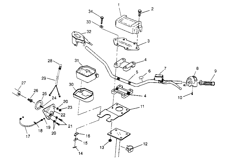 STEERING - HANDLEBAR  4X4 400L W948140 (4926772677B007)