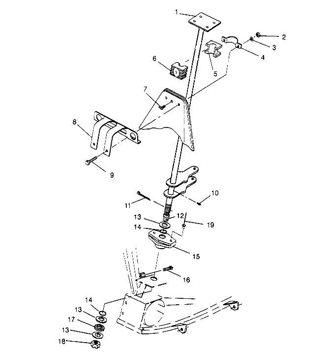 STEERING POST ASSEMBLY  4X4 400L W948140 (4926772677B008)