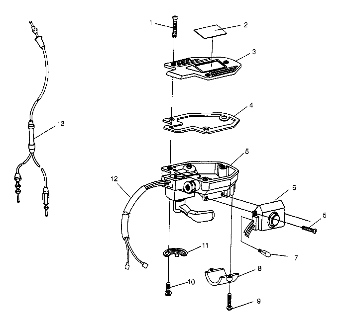 CONTROLS - THROTTLE ASM./CABLE  4X4 400L W948140 (4926772677B010)