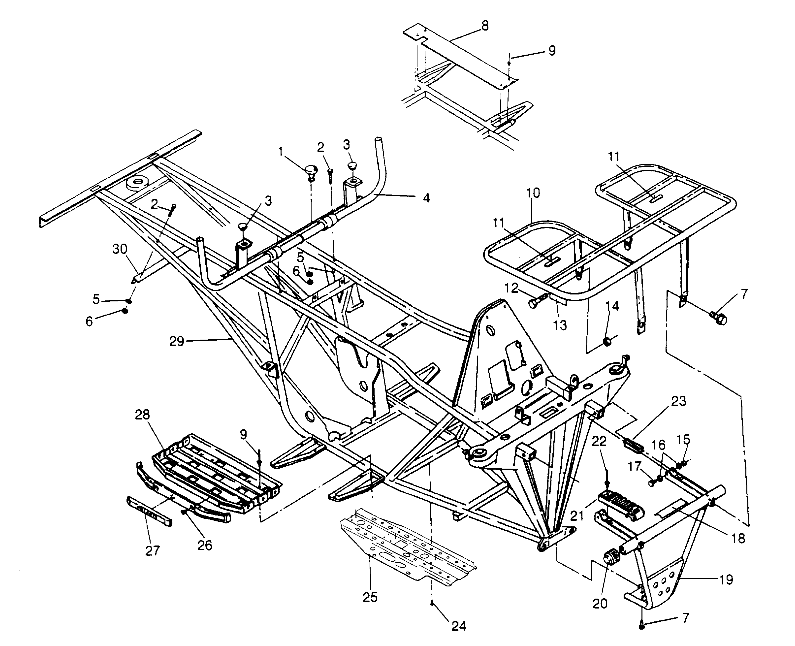 BUMPER/RACK MOUNTING 6x6 300 W948730 (4926792679A007)