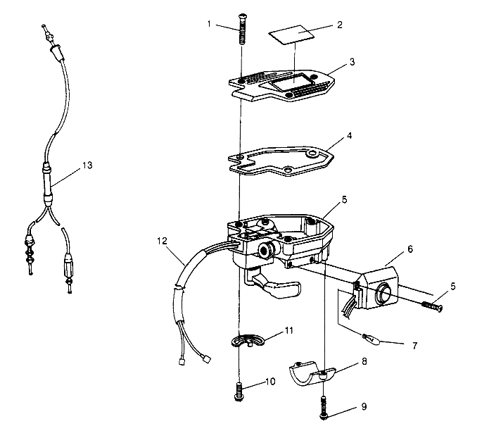 CONTROLS - THROTTLE ASM./CABLE 6x6 300 W948730 (4926792679B010)