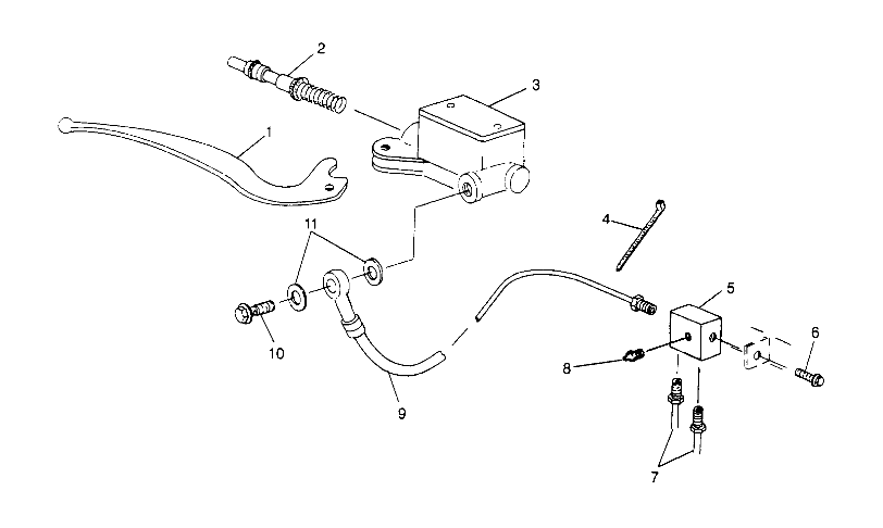 CONTROLS-RH MASTER CYLINDER/BRAKE LINE 6x6 300 W948730 (4926792679B011)