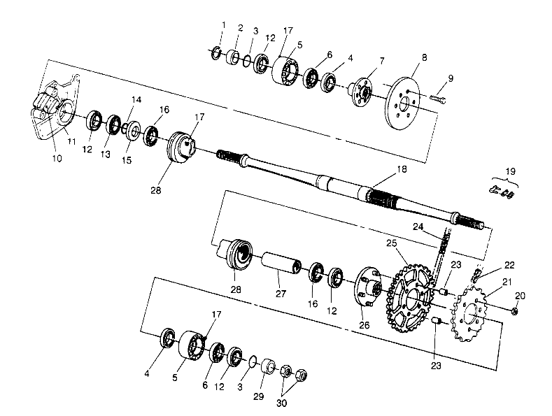 MIDDLE DRIVE ASSEMBLY 6x6 300 W948730 (4926792679B013)