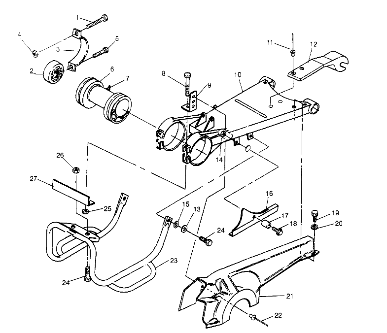 SWING ARM/GUARD MOUNTING 6x6 300 W948730 (4926792679C004)