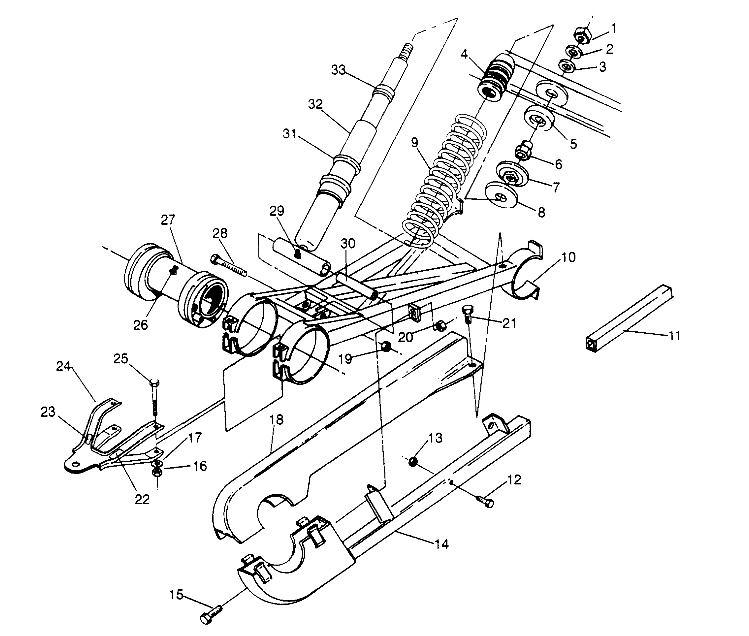 SWING ARM WELDMENT (REAR) 6x6 300 W948730 (4926792679C011)