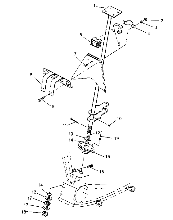 STEERING POST ASSEMBLY 6x6 400L W948740 (4926802680B009)