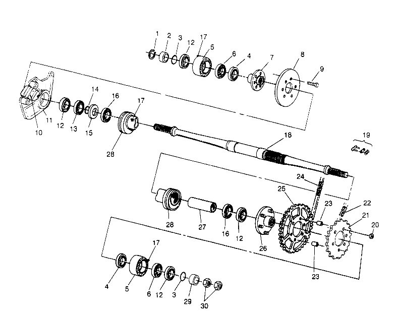 MIDDLE DRIVE ASSEMBLY 6x6 400L W948740 (4926802680B014)