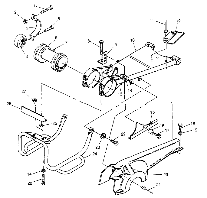 SWING ARM/GUARD MOUNTING 6x6 400L W948740 (4926802680C005)