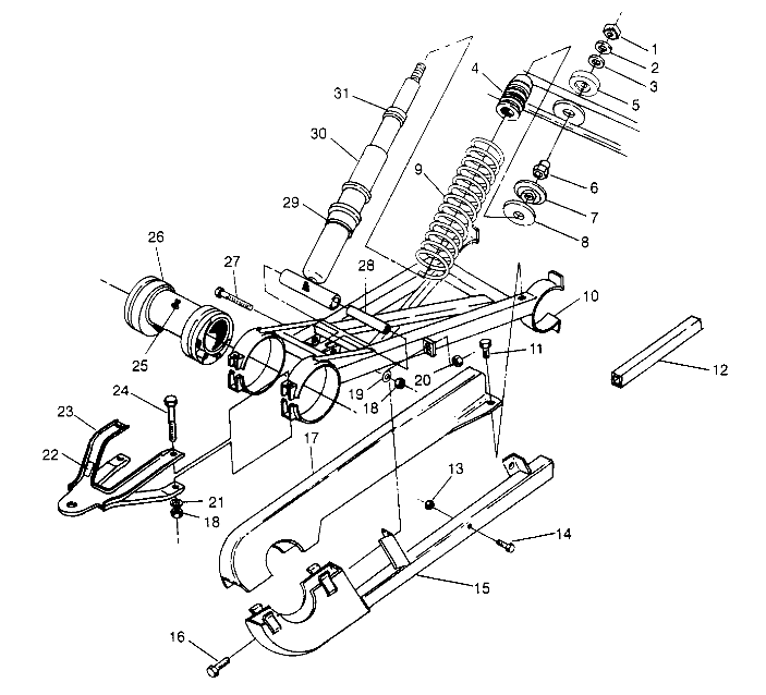 SWING ARM WELDMENT (REAR) 6x6 400L W948740 (4926802680C013)