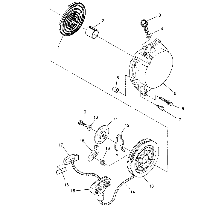 RECOIL STARTER 6x6 400L W948740 (4926802680D011)