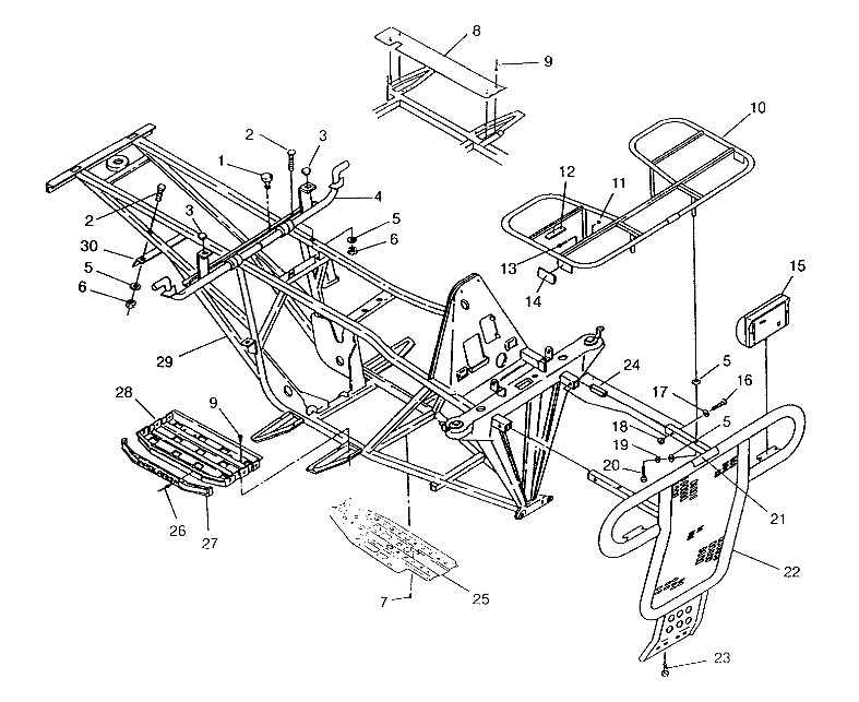 BUMPER/RACK MOUNTING 6x6 400L, SWEDISH S948740 and  NORWEGIAN N948740 (4926812681003A)