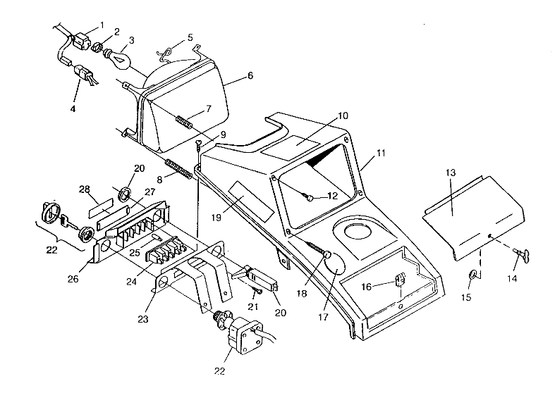 HEADLIGHT ASSEMBLY 6x6 400L, SWEDISH S948740 and  NORWEGIAN N948740 (4926812681011A)